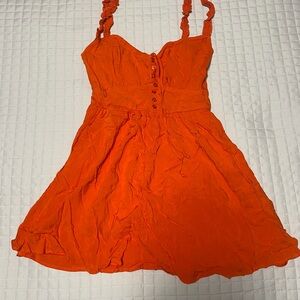 Francesca's Collections Bright Orange Dress